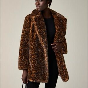 J. Crew Leopard Print Teddy Jacket